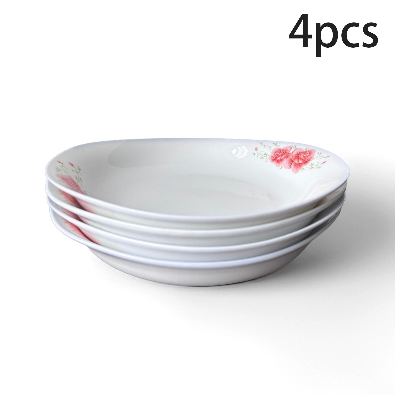 Viral Red Rose Ceramic Dinner Plates with Handles! 8 Inch Elegant Floral Design Plates, Microwave & Dishwasher Safe, Thickened Anti-Scald Stackable Plates for Pasta, Soup, Home Kitchen Upgrade Must-Have!