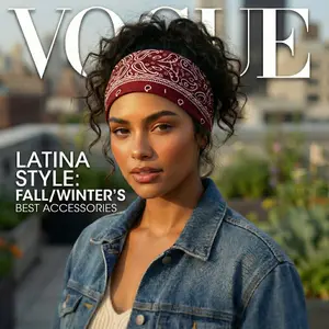 Boho Bandana Style Headband | Wide Paisley Hairband for Thick Curly Hair | Busy Mornings, Gym & Makeup | Soft, Breathable & Stylish | Latina Favorite