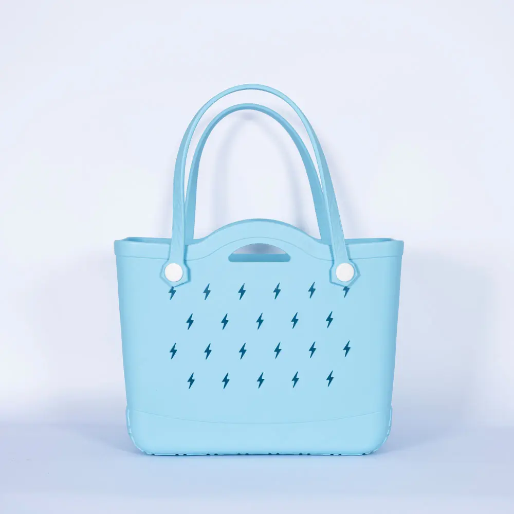 [Medium] Beach Bags - All Color Medium Size |   Waterproof Totebag Tote Plastic Tote EVA Shopping Bag Baby OOTD Baju Nappy Caddy Tumbler Telekung Hospital Laundry Tablet Laptop Messenger Lunch Hot