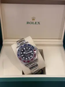 Rolex GMT Master II 'Pepsi" Blue&Red Bezel Oyster Bracelet Stainless Steel Watch