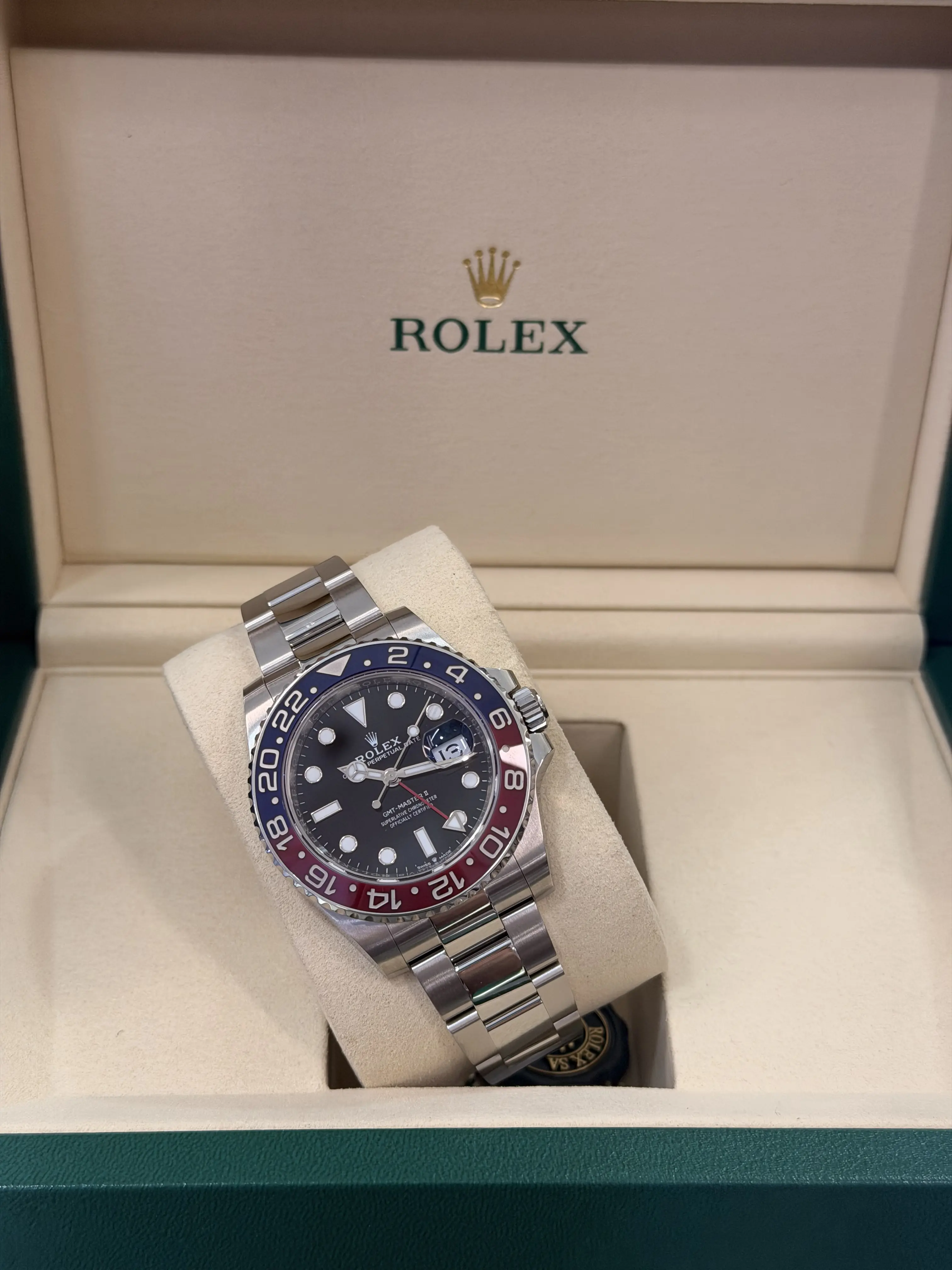 Rolex GMT Master II 'Pepsi" Blue&Red Bezel Oyster Bracelet Stainless Steel Watch