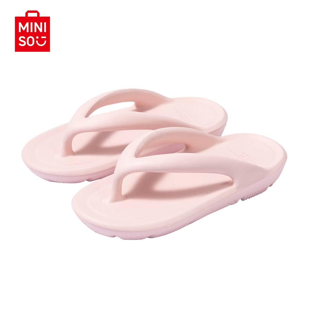 MINISO-Fashion ladies slippers,Comfortable Flip-Flop,Antibacterial, Non-Slip Leisure style,Use daily use,Pink/black/blue Shoe Footwear Women Sandal