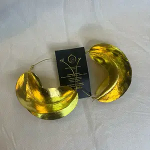 Extra Large Fulani Earrings in Bronze for Bold Fashion Statements.