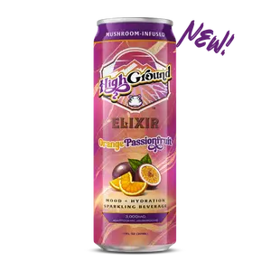 High Ground Adaptogenic Mushrooms Mood + Hydration Sparkling Drink - Orange Passionfruit