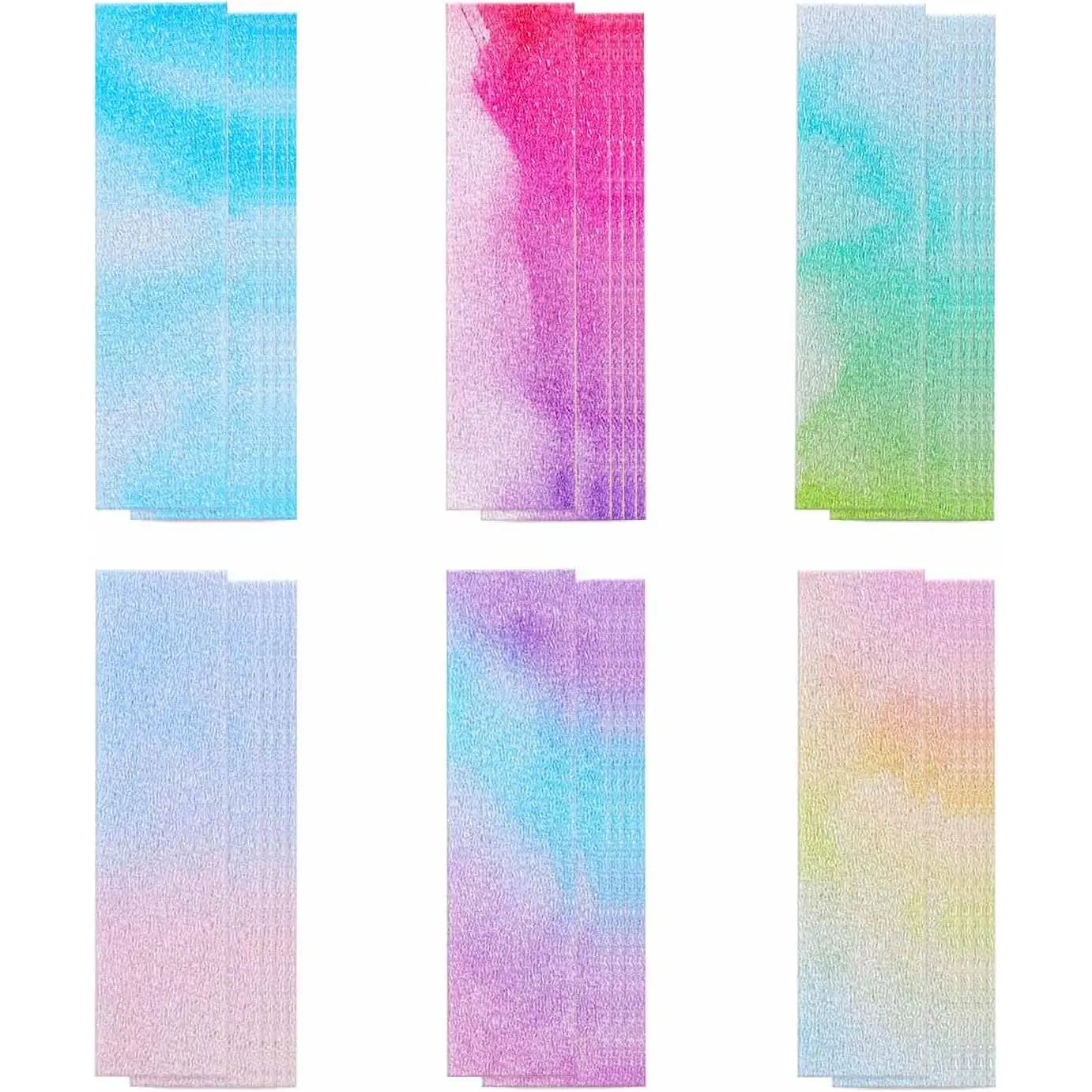36 count  Sensory Stickers Fidget Textured Strips    for Adults Teens Calm Strips with Tactile Rough Textured for Classroom Desk Office Sensory Strips (Watercolor Style)