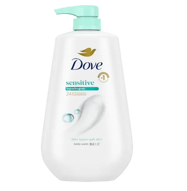 Dove Body Wash Body Wash Sensitive Skin 30.6 oz Pump, Sulfate Free | Hypoallergenic body wash with MicroMoisture technology for 24-hour hydration and soft skin
