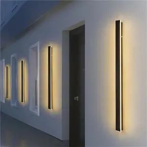 Outdoor LED Wall Lamp IP65 - Weatherproof Linear Lighting for Garden, Balcony and Exterior Spaces  lawn  light Cordless Dimmable Wall Sconces