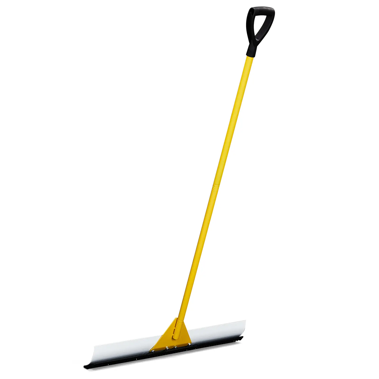 29in Wide Snow Pusher Shovel Plow Blade Home Tool - Yellow-White, for Residential Driveways & Sidewalks Use