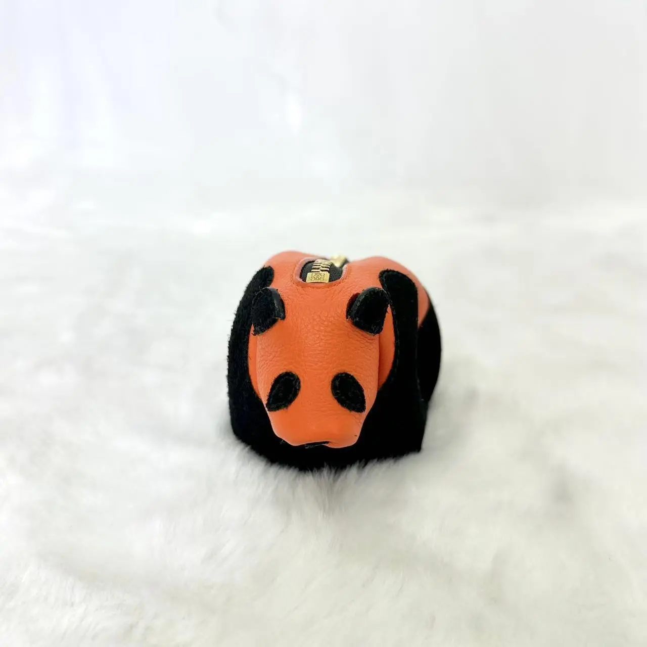 Pre-owned Loewe Authentic Animal Shaped Panda Coin Purse Bag Charm Small Zip Accessory for Crossbody Bags, Default Style N21461833, Panda Shaped