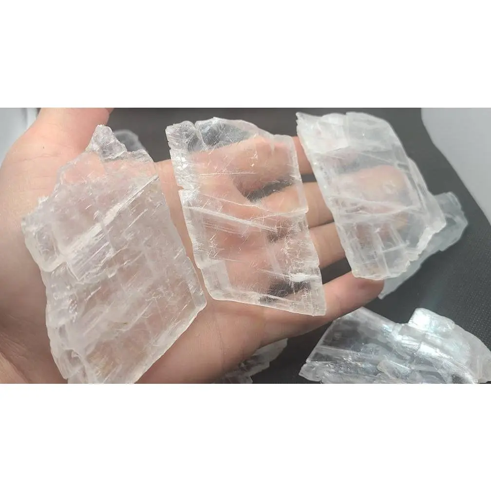Raw Selenite Plate, True Selenite Charging Plates, Utah Selenite Slices