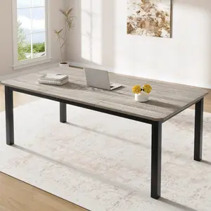 78.7 Inch Long Computer Double Desk, Large Industrial Office 2 Person Desk Workstation, Study Writing Wide Table ,Modern Simple Style Laptop Desk Tables for Home Office Bedrooms