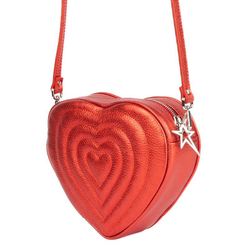 Bolso Olguita | Rojo Metalizado Cherry