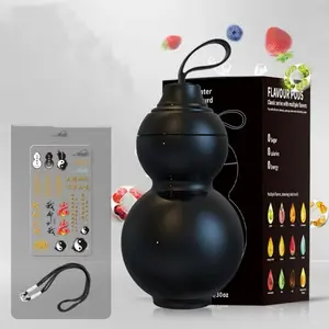 Creative Gourd Shaped Water Bottle, 1pc Portable Large Capacity Sports Drinking Cup with Lid, Drinking Supplies for School, Outdoor Camping