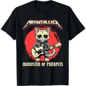 Meowtallica Meowster Of Purrpets - Funny Cat T-Shirt
