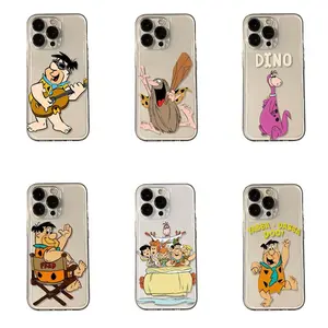 The Flintstones TPU Transparent Shockproof Phone Case for iPhone 17 16 15 14 13 12 11 & Samsung Galaxy S25 S24 S23 S22 Protective Cover