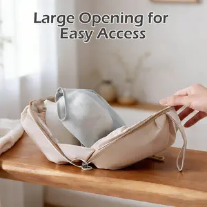 1 Count bra storage bag, in pink color, ladies travel underwear storage box, portable storage bag with functional compartments for intimates