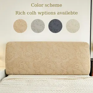 Comfortable Durable Bed Head Cover, Simple Jacquard Velvet Bed Head Cover, Dustproof Easy Install Full Wrap Bed Head Cover