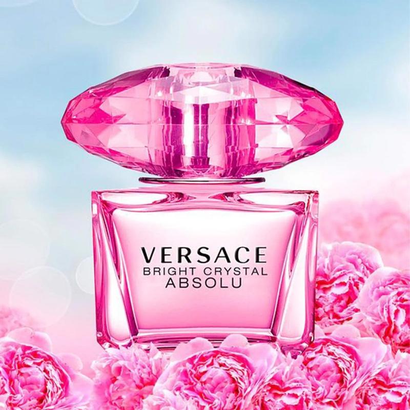 Versace Eros Bright Crystal Absolu for Women 3.0 oz & 1.7 oz Eau de Parfum Spray - Long Lasting Fruity Sweet Floral Fragrance with Rose & Vanilla Notes