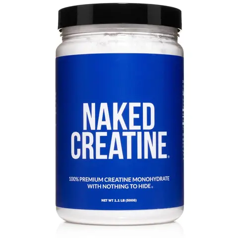 Naked Creatine - 100% Premium Creatine Monohydrate Powder - 500g - Only 1 Ingredient - Shown to promote strength, muscle mass, and improve exercise performance - 5g creatine per scoop