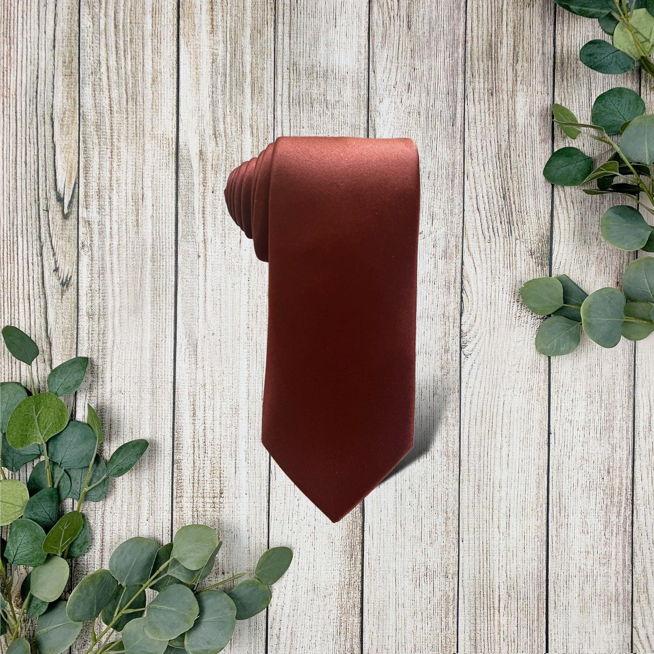 Cinnamon Satin Necktie
