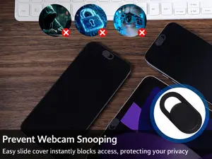 Ultra-Thin Webcam Cover Slide – Movable Privacy Camera Cover for Laptop, PC, Tablet & Smartphone with Adhesive Backing