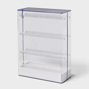 Folding Acrylic Accessory Organizer - Brightroom: Clear Jewelry Storage, Necklace & Earring Holder, 3-Piece Set