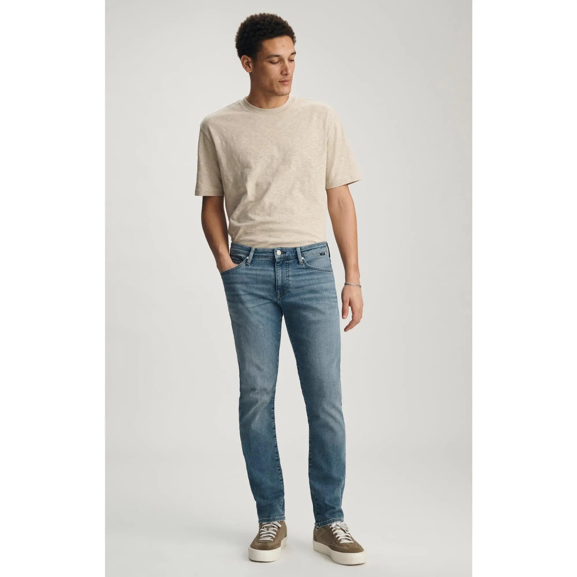JAKE SLIM LEG IN MID FOGGY ORGANIC VINTAGE