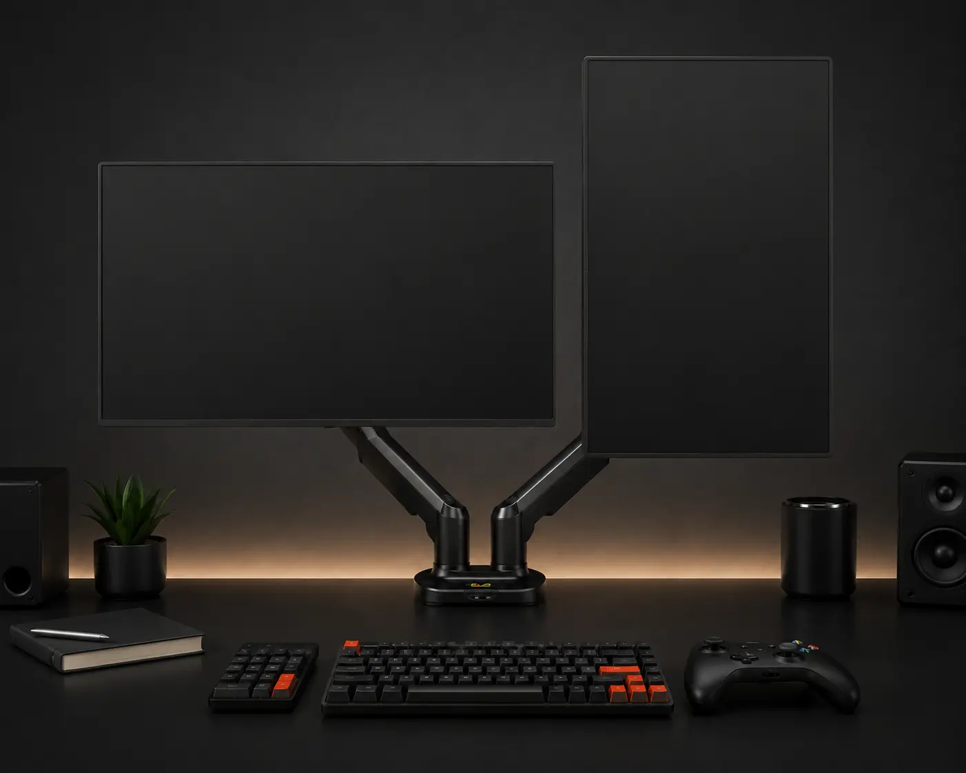 Dual Monitor & Laptop Desk Mount
