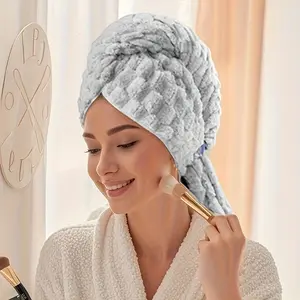 Premium Quick-Drying Microfiber Head Towel Wrap, Super Absorbent Soft & Comfortable for Frizzy Hair, Must-Have Daily Bathing Accessory, Hair Turban Towel