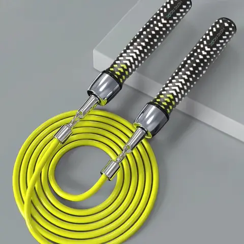 HEREROPE 0.25lb Comfortable Leather Weighted Jump Rope with Ball Bearings, 360-Degree Adjustable Ergonomic All-Weather Fitness Equipment for Cardio, Home Unisex Workouts (Multiple Lengths)