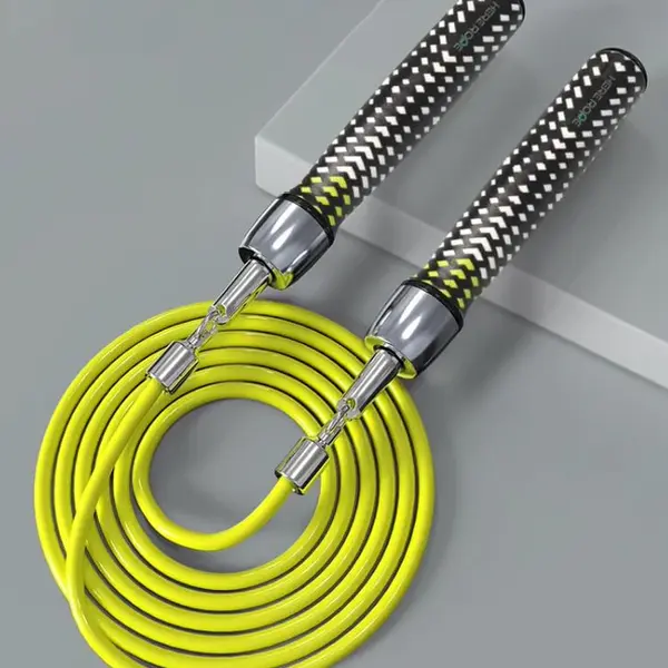 HEREROPE 0.25lb Comfortable Leather Weighted Jump Rope with Ball Bearings, 360-Degree Adjustable Ergonomic All-Weather Fitness Equipment for Cardio, Home Unisex Workouts (Multiple Lengths)