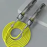 HEREROPE 0.25lb Comfortable Leather Weighted Jump Rope with Ball Bearings, 360-Degree Adjustable Ergonomic All-Weather Fitness Equipment for Cardio, Home Unisex Workouts (Multiple Lengths)