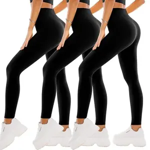 1/3 Pack Leggings for Women - High Waisted Tummy Control Breathable & Stretchy Yoga Pants for Casual & Workout Wear