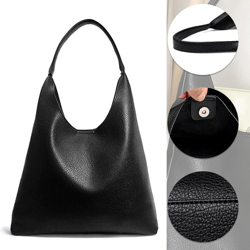 Hobo Bags for Women Soft Vegan Leather Shoulder Handbag Slouchy Tote Purses Large Capacity Material Stylish bag with pouch Hobo Bags for Women Soft Vegan Leather Shoulder Handbag Slouchy Tote Purses Large Capacity Material Stylish bag with pouch