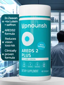 Anti Blue light – AREDS 2 Macular Health Vitamins with Lutein & Zeaxanthin for Optic Strain, 120 Softgels – by UpNourish