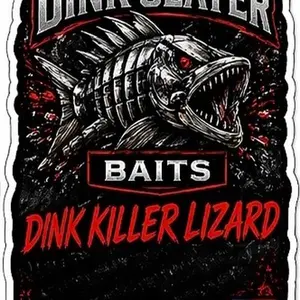 Dink Slayer Baits 6.2” Lizard – Injection - Poured Soft Plastic Bass Bait (Texas Made)