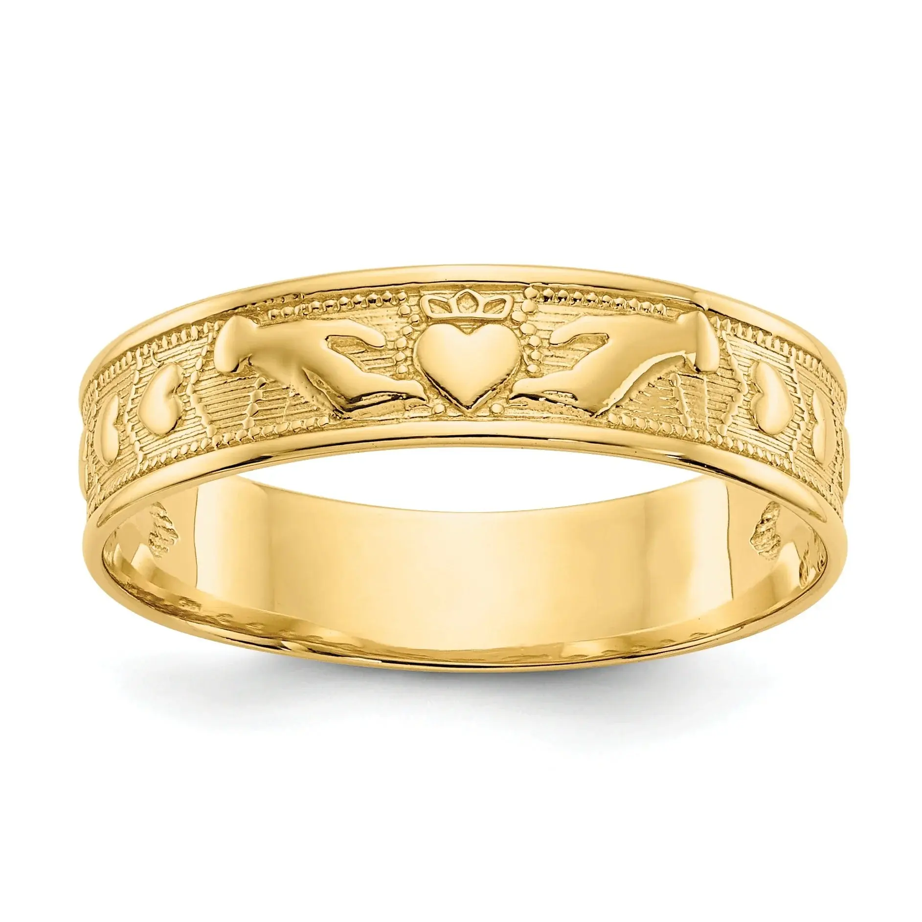 10k Gold Claddagh Band