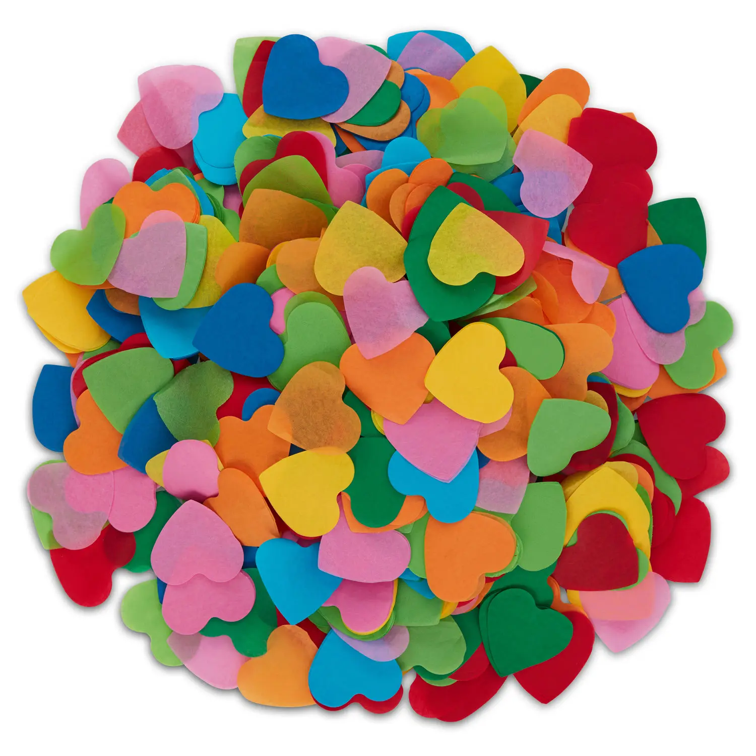 Heart Shape Paper Confetti - Safe, Romantic, Lightweight Multicolor, Flameproof, Eco-Friendly & Biodegradable, 1lb (454g) Loose Pack for Wedding Celebrations, Eco-Friendly And Biodegradable