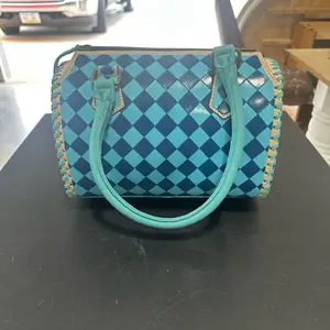 MEDIUM Speedy Bag Blue/Cyan Checkered Pattern for Women