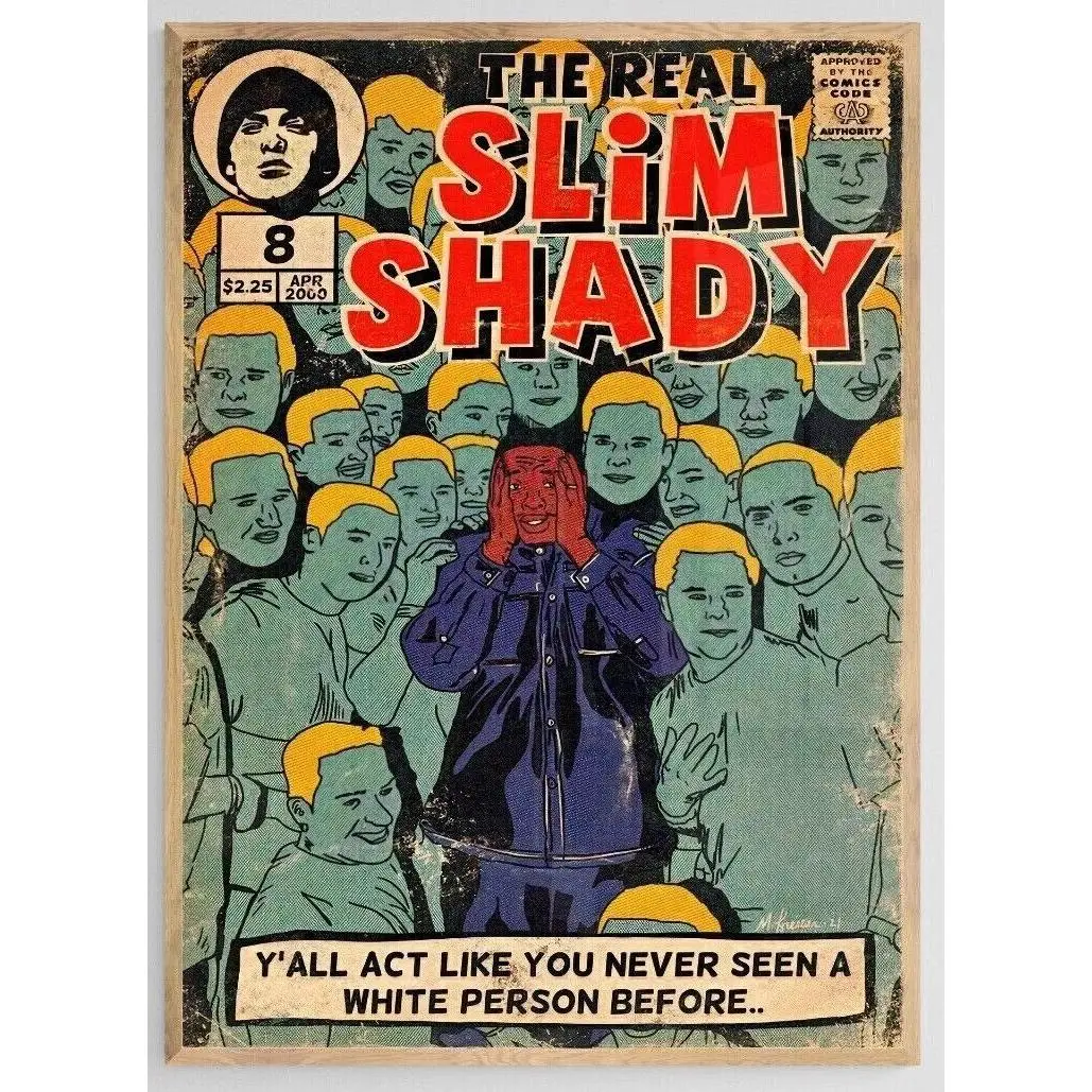 The Slim Shady April 8 2000 Poster .Poster Decorations, Holiday Poster - Halloween Party Decorations.Wall Decor.Poster Gift For Holiday, Halloween, Birthday, Christmas