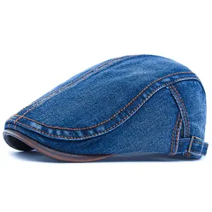 Men's and Women's Vintage Washed Denim Beret