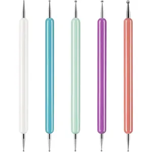 5 Pcs Pattern Tracing Stylus Ball Embossing Stylus for Transfer Paper Tracing Tools for Drawing Embossing Tools for Paper Art Dotting Tools for Nail Art Ball Tip Clay Sculpting Stylus