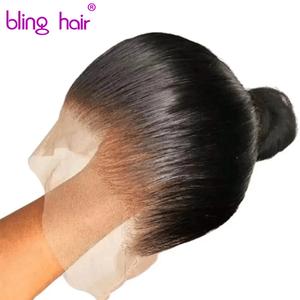 Bling Hair 180 Density 360 Full Lace Wig Human Hair Pre Plucked Brazilian Remy Smooth Straight Hd Transparent 13x4 13x6 Lace Front Wig For Women Natural Hairline