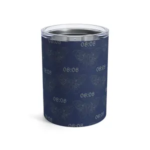 Blue Tumbler 10oz, Angel Number 808 Accept Yourself, Numerology Gift, Positive Energy Cup, Manifestation Gift, Law of Attraction Gift
