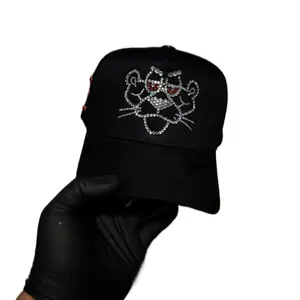 Gorra De La Pantera Con Pedrería, La Mejor Calidad