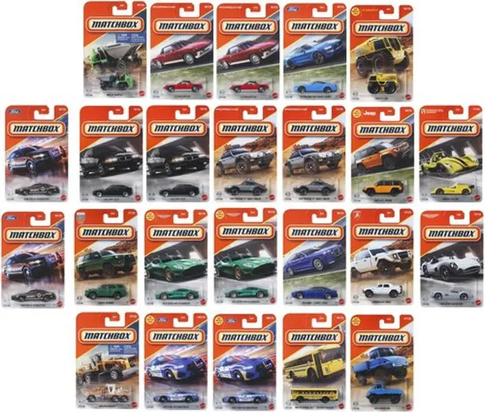 Matchbox 1:64 Basic Car Collection 24-Piece J Assortment  [COLLECTIBLES] Ships IN OWN Container , Toy Car, Assortment