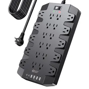 【Act Now】22-Port Heavy Duty Power Strip | White with 45W USB or Black with 5FT/10FT/15FT Cord | Ultimate Solution for High-Demand Power Needs in Any Environment