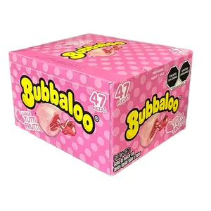 Bubbaloo Tutti Frutti Flavor Gum - 47 Pieces Chewing Gum Snack Fruity Bubblegum sour gummy mexican candy dulces Sweet Taste Chewy