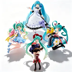 Hatsune Miku Anime Figure PVC Collectible Cute Sweet Lifelike Waifu Model Manga Desk Decor TikTok Viral Gift For Otaku Fans Teens Adults Collection Display Ornament Cosplay Merch