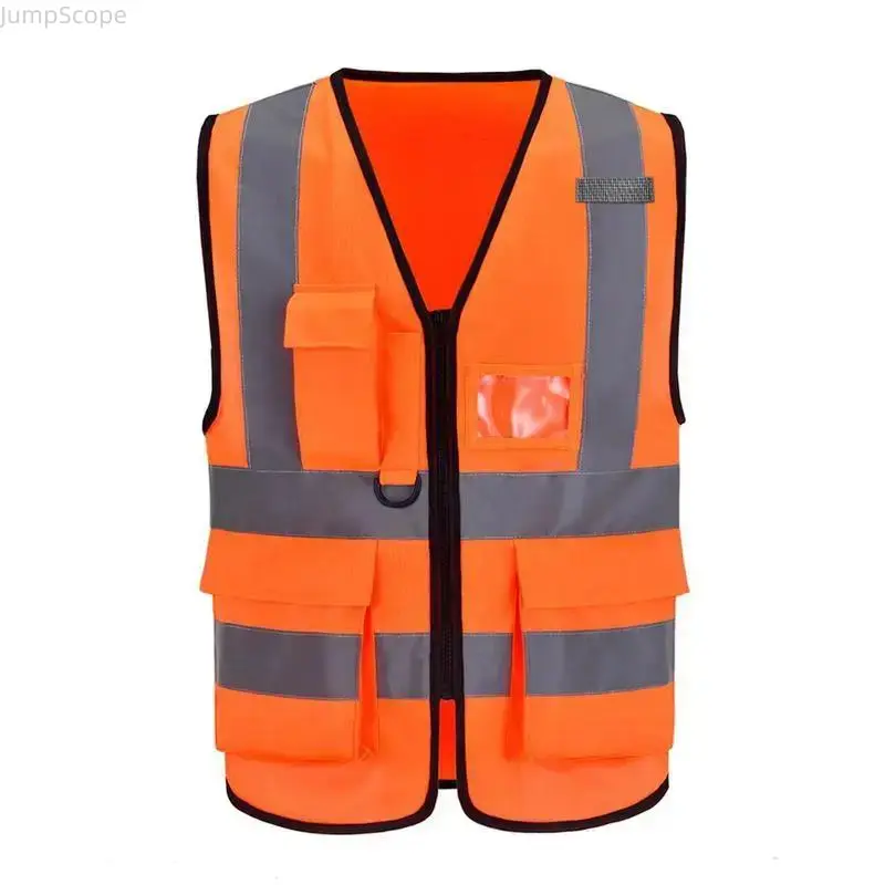 Men's High-Visibility Outdoor Work Wear Safety Vest - Breathable, Lightweight, Keeps You Cool, with Ride-Safe Reflectors, for Construction, Night Riding